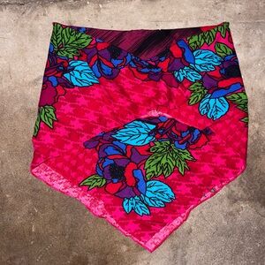 Vintage Vibrant Floral Scarf